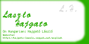 laszlo hajgato business card